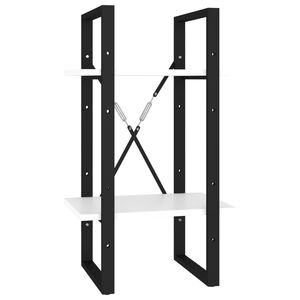 vidaXL B&uuml;cherregal 2 F&auml;cher Wei&szlig; 40x30x70 cm Holzwerkstoff
