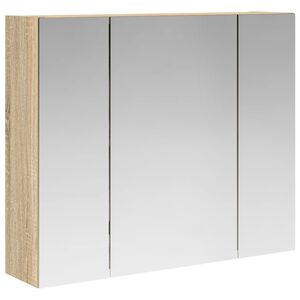 vidaXL Badezimmerspiegelschrank Sonoma-Eiche 60 x 14,5 x 50 cm