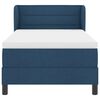 vidaXL Boxspringbett mit Matratze mit Kopfteil Blau 80 x 200 cm Stoff