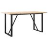 vidaXL Esstisch O-Gestell 140x80x75,5 cm Massivholz Kiefer & Stahl
