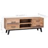 vidaXL TV-Schrank 120 x 30 x 45 cm Massivholz Teak