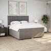 vidaXL Boxspringbett mit Matratze Taupe 200x200 cm Stoff