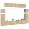 vidaXL 8-tlg. TV-Schrank-Set Sonoma-Eiche Holzwerkstoff