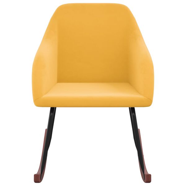 vidaXL Schaukelstuhl Gelb Samt