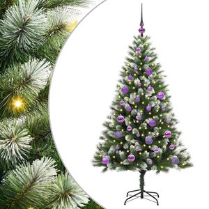 vidaXL K&uuml;nstlicher schwenkbarer Weihnachtsbaum mit flockigem Schnee