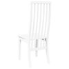 vidaXL Esszimmerstühle 2 Stk. Weiß Massivholz Gummibaum