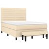 vidaXL Boxspringbett mit Matratze Creme 140x200 cm Stoff