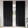 vidaXL Verdunkelungs-Vorh&auml;nge mit Ringen 2 pcs Schwarz 245 x 140 cm