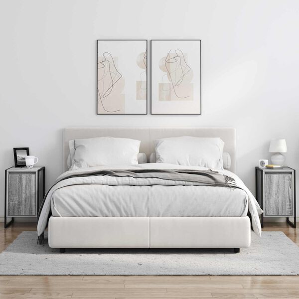 vidaXL Nachttisch Graues Sonoma 39,5 x 30 x 50 cm Holzwerkstoff