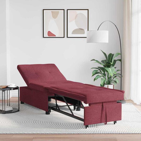 vidaXL Sofa Bett Rot 194 x 67 x 37 cm Stoff
