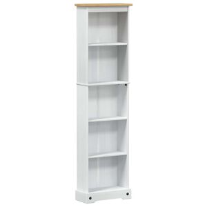 vidaXL B&uuml;cherregal 46 x 20 x 170 cm Massives Kiefernholz Wei&szlig;