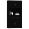 vidaXL Highboard Schwarz Holzwerkstoff