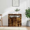 vidaXL Sideboard mit LED-Beleuchtung R&auml;uchereiche 80x35x75 cm
