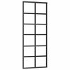 vidaXL Schiebetür mit Beschlag 76x205 cm ESG-Glas & Aluminium