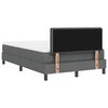 vidaXL Boxspringbett mit Matratze Dunkelgrau 120 x 190 cm Stoff