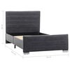 vidaXL Bettgestell Grau Wildleder-Optik 90 x 200 cm