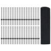 vidaXL Zaun mit Pfosten Grau 0,5 x 100 m Stahl und PVC