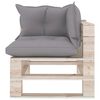vidaXL 7-tlg. Garten-Lounge-Set aus Paletten mit Kissen Kiefernholz