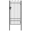 vidaXL Zauntor BOXTEL 103 x 250 cm Pulverbeschichteter Stahl Grau