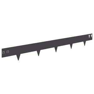 vidaXL Raseneinfassung 20 pcs 100 x 12 cm Stahl Schwarz