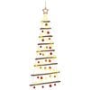 vidaXL H&auml;ngender Weihnachtsbaum mit Kugeln 120 cm 50 LEDs Warmes Wei&szlig;