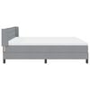 vidaXL Boxspringbett mit Matratze Hellgrau 200 x 200 cm Polyester