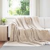 vidaXL &Uuml;berwurfdecke Beige 240 x 270 cm Fleece