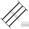 vidaXL Fenstergitter 75,5 x 45 cm Pulverbeschichteter Stahl Schwarz