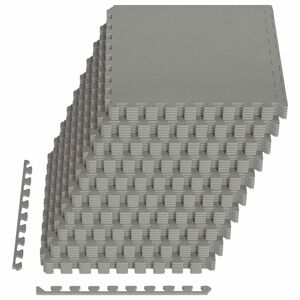 vidaXL Pool Bodenschutzmatte 40 pcs Grau 14,4 m&sup2; EVA-Schaum