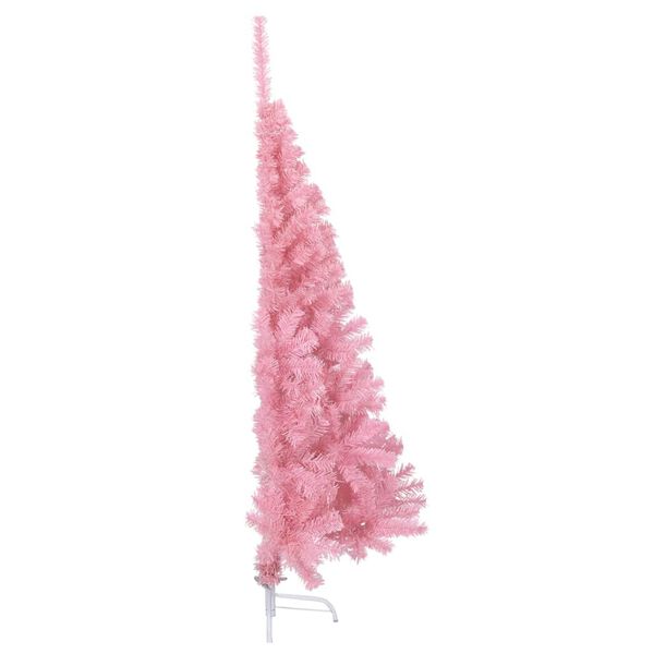 vidaXL Künstlicher Halb-Weihnachtsbaum mit Ständer Rosa 120 cm PVC