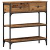 vidaXL Konsolentisch mit Regal Altholz 72,5 x 25 x 75 cm Holzwerkstoff