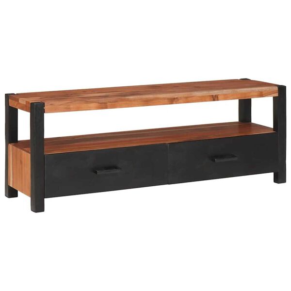 vidaXL Medienschrank mit Schubladen mit Regal Braun Akazie Massivholz