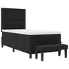 vidaXL Boxspringbett mit Matratze Schwarz 80 x 200 cm Stoff