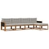 vidaXL Outdoor-Sofagarnitur 5 Stk. Natur und Hellgrau
