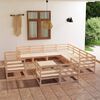 vidaXL 12-tlg. Garten-Lounge-Set Massivholz Kiefer