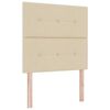 vidaXL Bettgestell mit Kopfteil Creme 90 x 190 cm Stoff