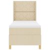 vidaXL Boxspringbett mit Matratze Creme 140 x 200 cm Stoff