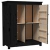 vidaXL Sideboard Schwarz 83x41,5x100 cm Massivholz Kiefer
