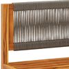 vidaXL Gartensofa ohne Armlehnen mit Kissen Holz Akazie & Seil