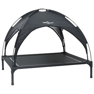 vidaXL Hundebett 104 x 86 x 84,5 cm Stahl Schwarz