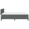 vidaXL Boxspringbett mit Matratze Dunkelgrau 160 x 200 cm Stoff