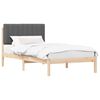 vidaXL Bettgestell mit gepolstertem Kopfteil Dunkelgrau 100 x 200 cm