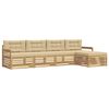 vidaXL Outdoor-Sofagarnitur 5 stk. Wei&szlig; und Beige Polyester