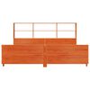vidaXL Massivholzbett ohne Matratze Wachsbraun 200x200 Kiefernholz