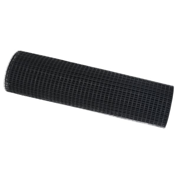 vidaXL Geschweißter Drahtzaun Grau 0,6 x 10 m Stahl