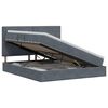 vidaXL Aufbewahrungsbett mit Matratze Dunkelgrau 160 x 200 cm Samt