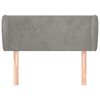 vidaXL Kopfteil mit Ohren Hellgrau 93x23x78/88 cm Samt