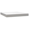 vidaXL Boxspringbett mit Matratze Hellgrau 200x200 cm Stoff