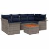 vidaXL Gartensofa-set 7 Stk. 6-Sitzanzahl Grau und Marineblau