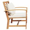 vidaXL Bank Braun und Creme 110 x 66 x 76 cm Massivholz Teak